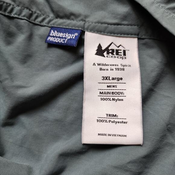 REI Co-op Shirt Mens Size 3XL Gray Long Sleeve Button Up Outdoor Hiking Bluesign - Picture 10 of 12